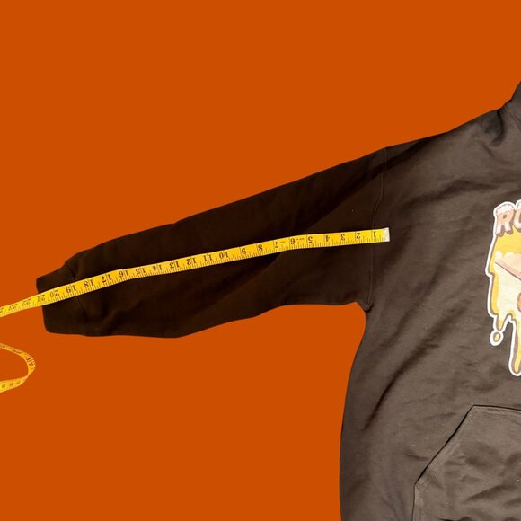 Afferdin “Root Beer Yarr” Graphic Hoodie Brown Oversized Sweatshirt (Unisex L) - Picture 5 of 9